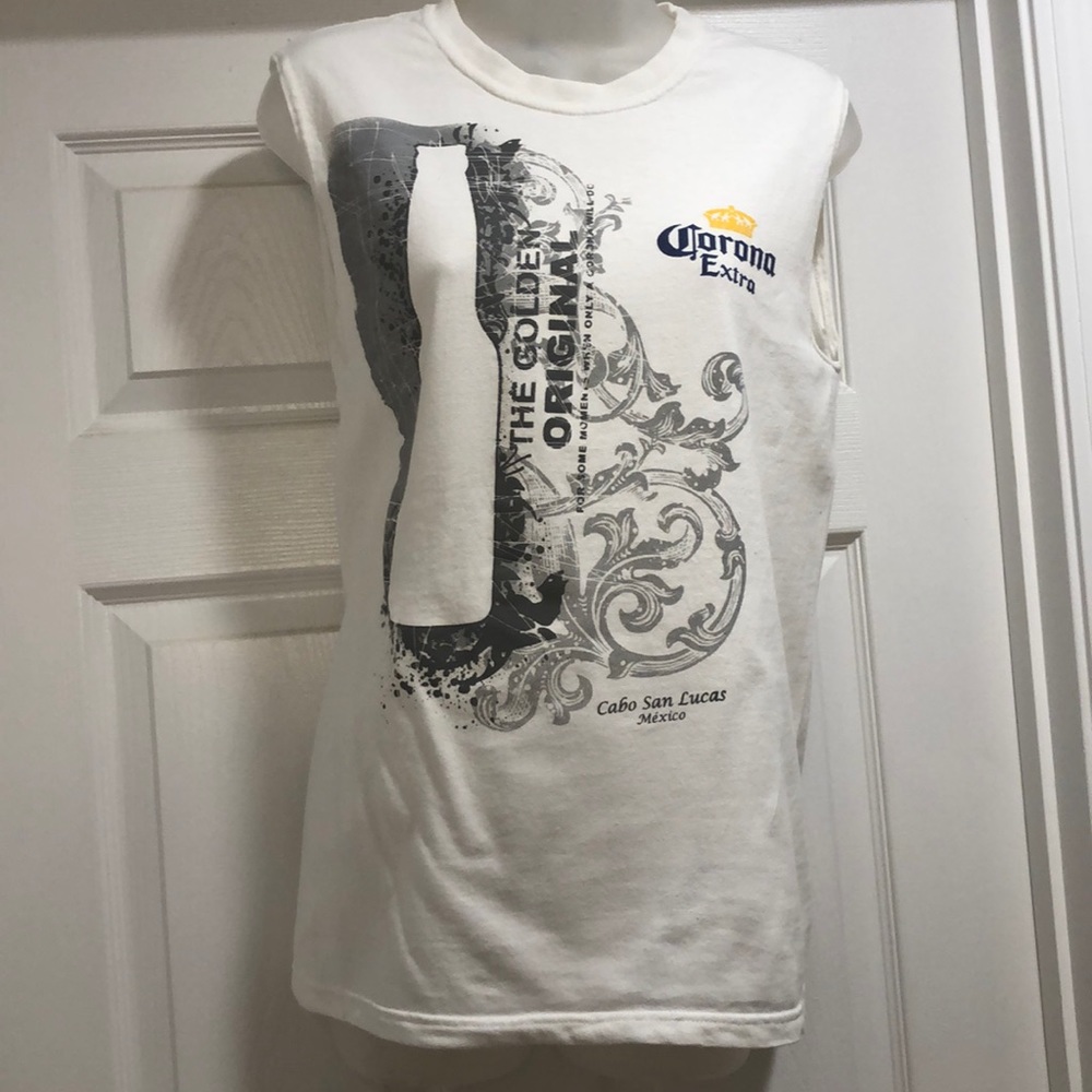 Corona Extra Muscle Tank Graphic Top T-shirt Women Summer fun